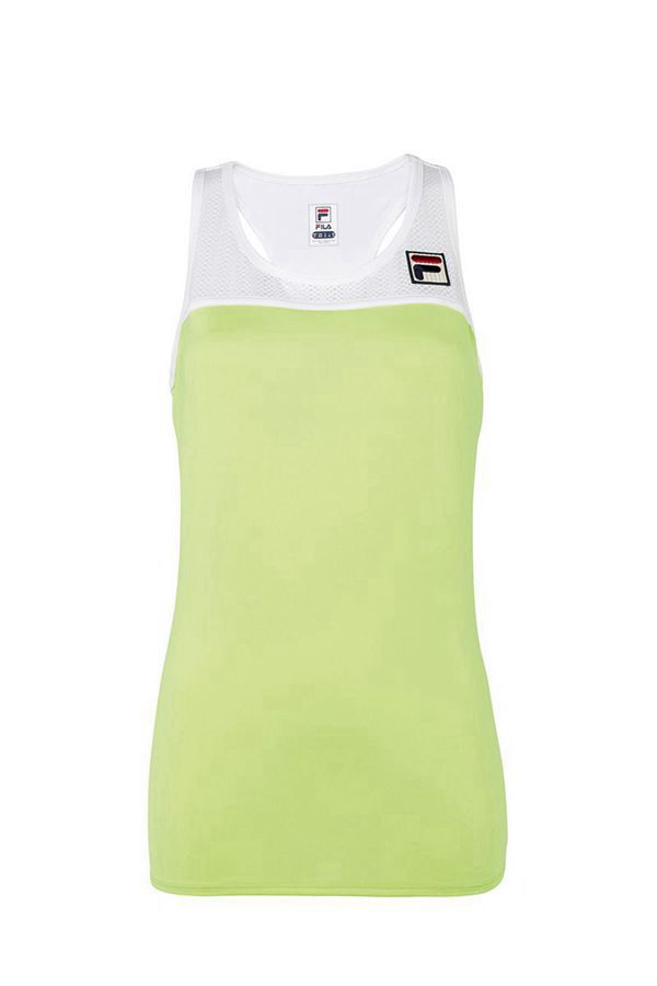 Tops De Alças Fila Mulher Verdes/Branco - Fila Acqua Sole Open Hole Outlet Portugal,XCZJ-72501